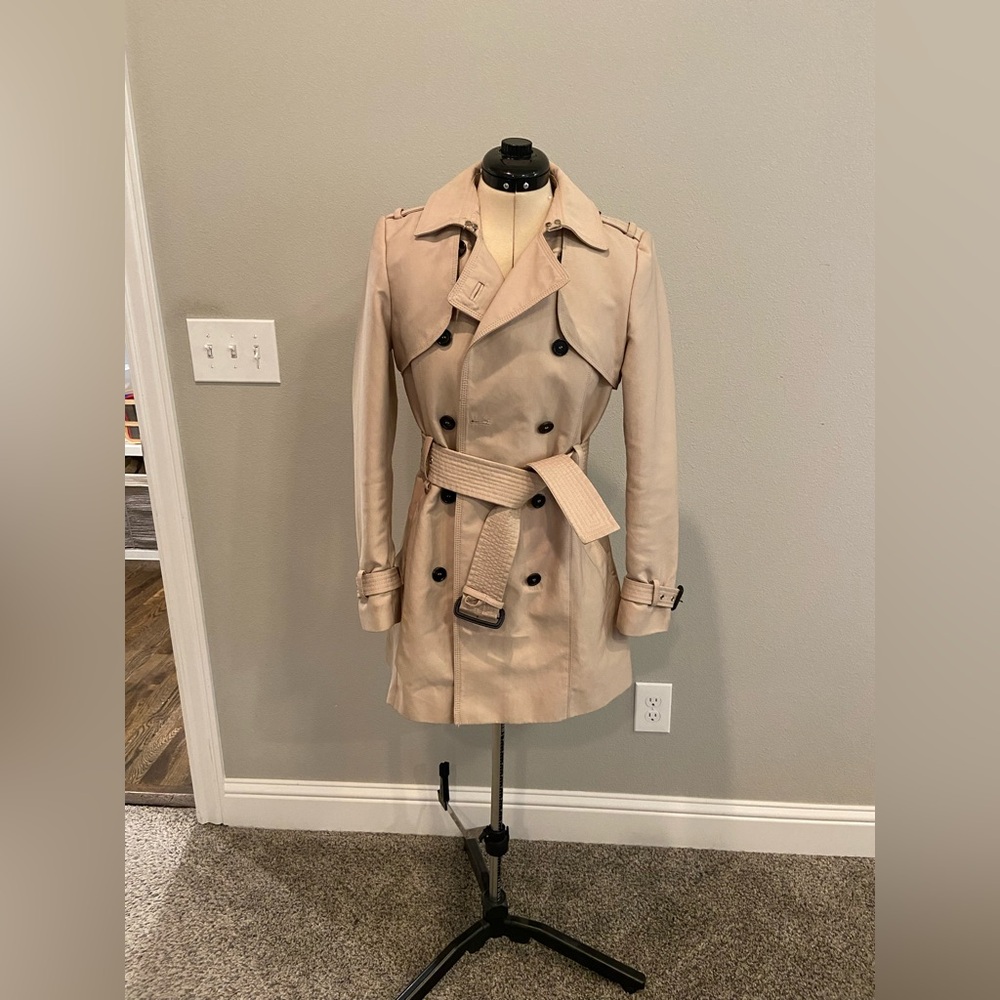 Zara tailored trench coat, tan, size small
